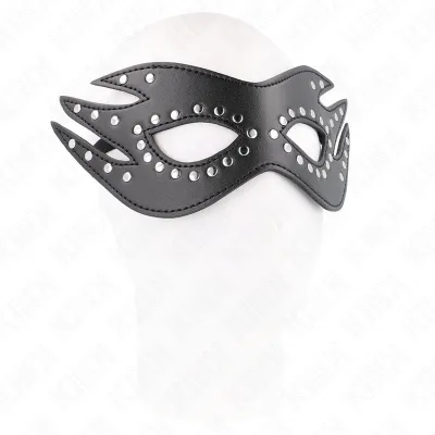 Kunstledermaske Mit Nieten Modell 3 26 X 9.5cm – Kink