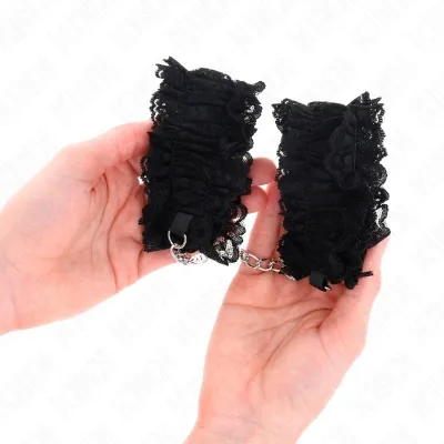 Elastische Handgelenksfesseln Aus Spitze Negro – Kink