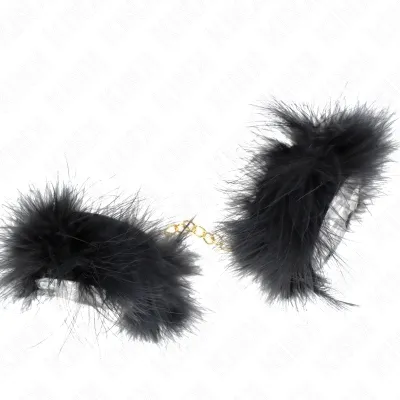 Spring-loaded wrist cuffs with gold chain, model 0 – Kink