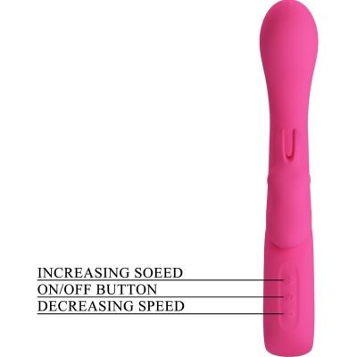 PRETTY LOVE - NOVAK RABBIT VIBRATOR 12 VIBRATIONEN ROSA Knöpfe beschreibung
