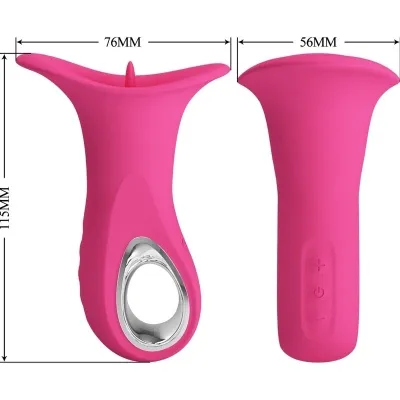 Clyde Oral Vibrator Vibrating Tongue 12 Modes Pink | Pretty Love