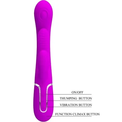 Shania Triple Rabbit Vibrator Multifunktions-Rosa | Pretty Love