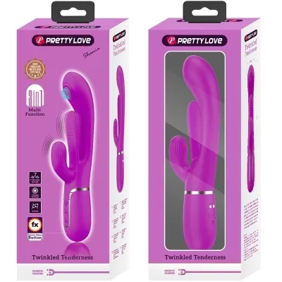 Shania Triple Rabbit Vibrator Multifunktions-Rosa | Pretty Love