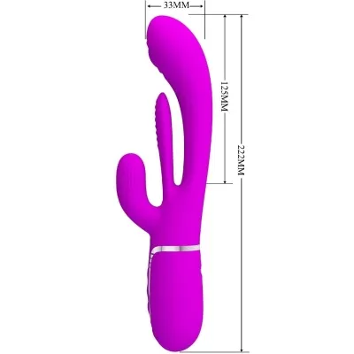 Shania Triple Rabbit Vibrator Multifunktions-Rosa | Pretty Love
