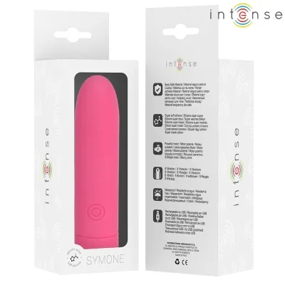 Symone Usb Wiederaufladbarer Vibrierender Bullet 8 Vibrationen Rosa 10 X 2.2cm – Intense