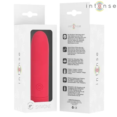 Symone Usb Wiederaufladbarer Vibrierender Bullet 8 Vibrationen Rot 10 X 2.2cm – Intense