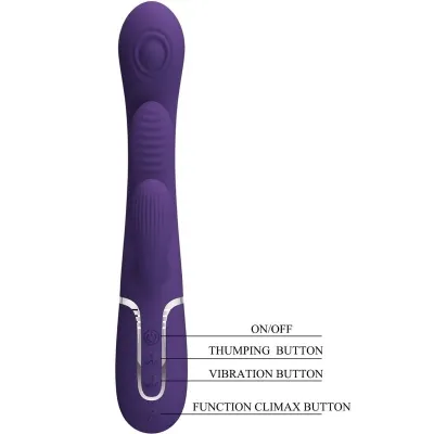 Shania Triple Rabbit Vibrator Multifunktions-Lila | Pretty Love