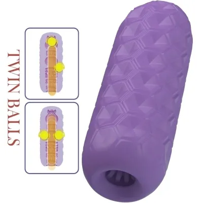 Twin Balls Male Masturbator Purple – Pretty Love