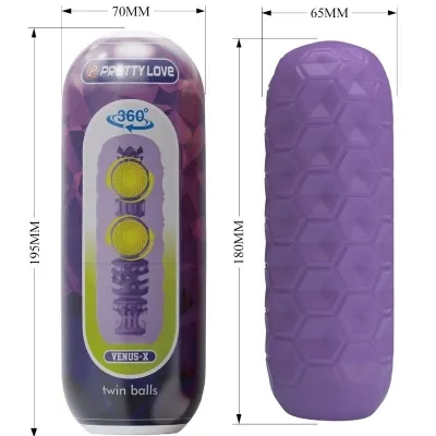 Twin Balls Male Masturbator Purple – Pretty Love