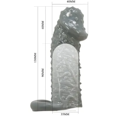 Realistic Penis Sleeve Model 2 Grey – Pretty Love