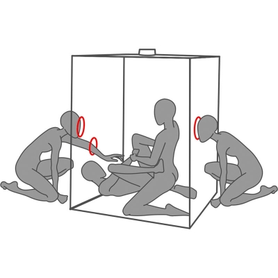 SECRET DOME - KINK CLUB CABIN SCANDALE SCHWARZ & ROT