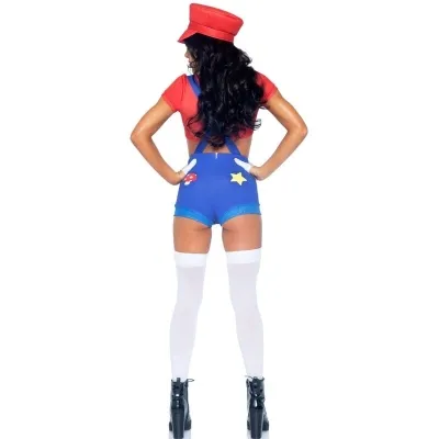Sexy Kostüm Mario Bros Rot/Blau S – Leg Avenue