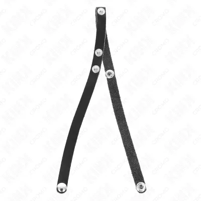 Leather penis ring with snap closure 39 x 1 cm – Kink