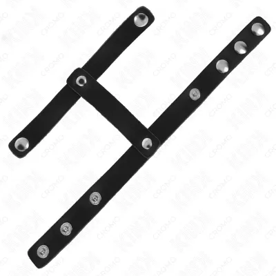 Adjustable leather penis ring and scrotum strap – Kink