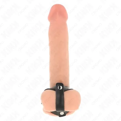 Adjustable leather penis ring and scrotum strap – Kink