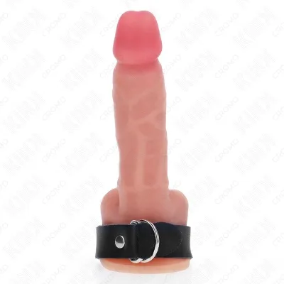 Leather penis ring with snap closure 22 x 2 cm – Kink