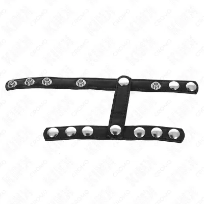 Penis ring with 3 adjustable ball splitter straps – Kink