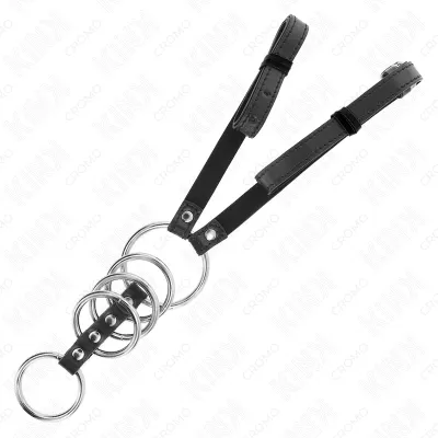 5 Penisringe 3.8cm Bis 5cm Metall Mit Ledergurt 112cm – Kink