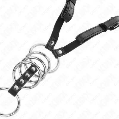 5 Penisringe 3.8cm Bis 5cm Metall Mit Ledergurt 112cm – Kink