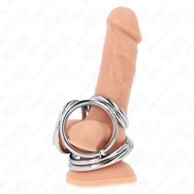 Triple Chrome Metal Penis Ring 3.8cm to 5cm Model 1 – Kink