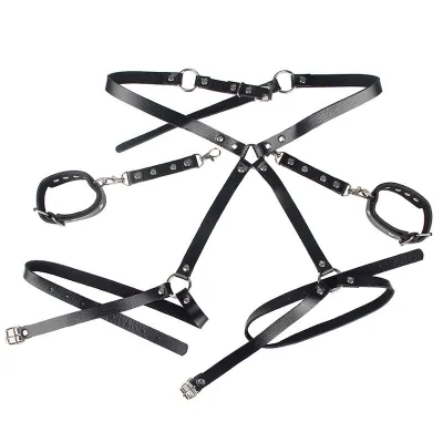 Handschellen Mit Bondage-Gürtel Schwarz – Subblime