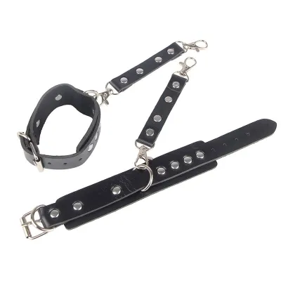 Handschellen Mit Bondage-Gürtel Schwarz – Subblime