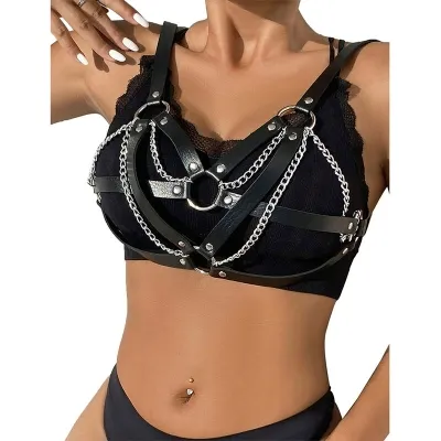 Punk Bondage Belt Metal Buckle Black – Subblime