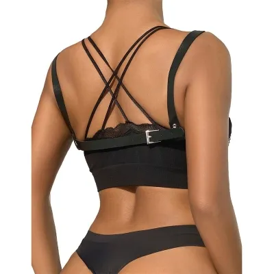 Punk Bondage Belt Metal Buckle Black – Subblime