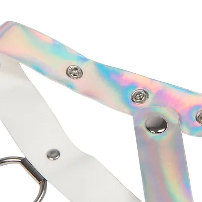 Brustgurt Mit Ringen Und Ketten Silber – Subblime