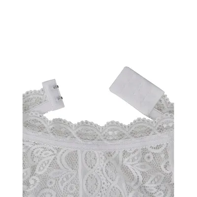 Spitzen-Bodysuit Weiss L/Xl – Subblime