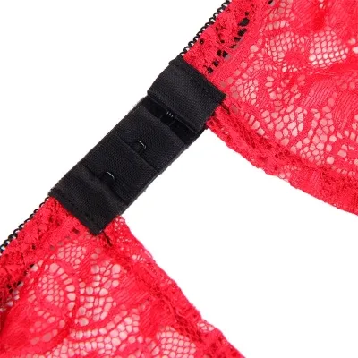 Nachthemd + Slip Aus Seide Und Spitze Rot S/M – Subblime
