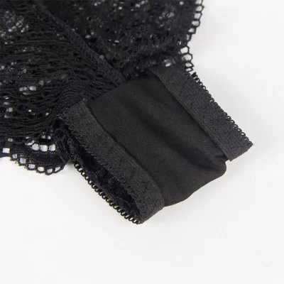 Nightgown + Panties in Silk and Lace, Black, S/M – Subblime