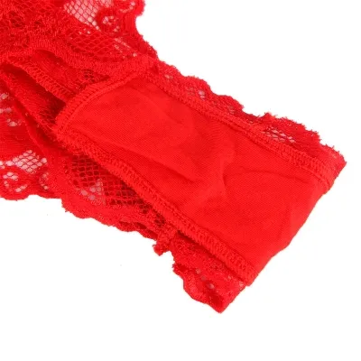 Sexy Bodysuit with Ruffles + Belt Red S/M – Subblime
