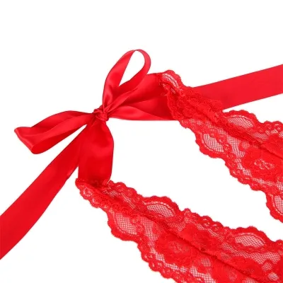 Sexy Bodysuit with Ruffles + Belt Red S/M – Subblime