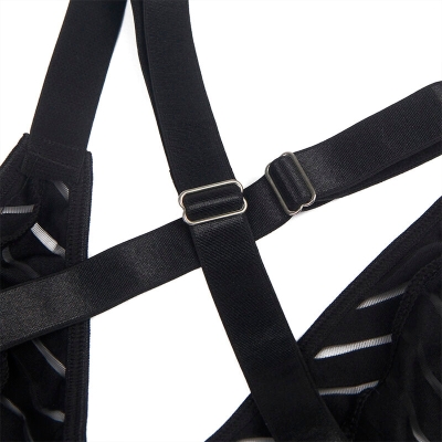 SUBBLIME - 954147 BODY MIT STRUMPFGÜRTEL SCHWARZ S/M