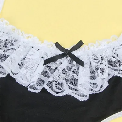 Sexy Zofenkostüm Schwarz/Weiss S/M – Subblime