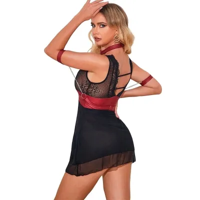Bondage-Kleid Aus Spitze Schwarz S/M – Subblime