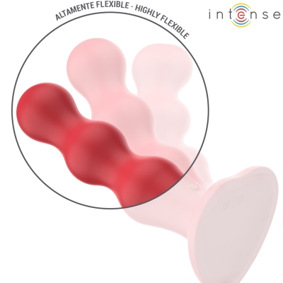 Cody Vibrator with Suction Cups, Red Remote Control | Intense