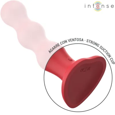 Cody Vibrator with Suction Cups, Red Remote Control | Intense