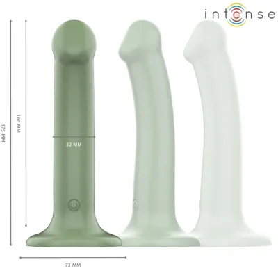 Becca Vibrator with Suction Cups, 10 Modes, Green, Remote Control | Intense
