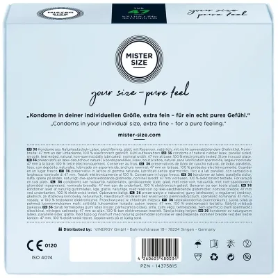 Condoms XS 47 mm (36 units) – Mister Size
