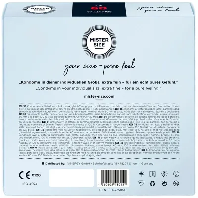 Condom XL 60 mm (36 units) – Mister Size