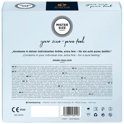Condom L 57 mm (36 units) – Mister Size