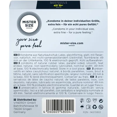 Condom S 49 mm (3 units) – Mister Size