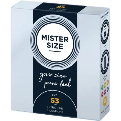 Kondom M 53 Mm (3 Einheiten) – Mister Size