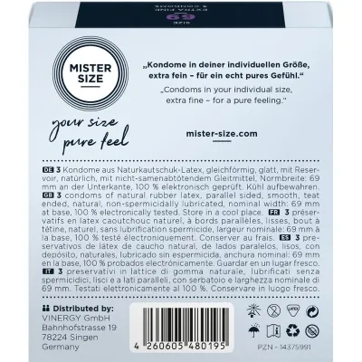 Condoms XXXL 69 mm (3 units) – Mister Size