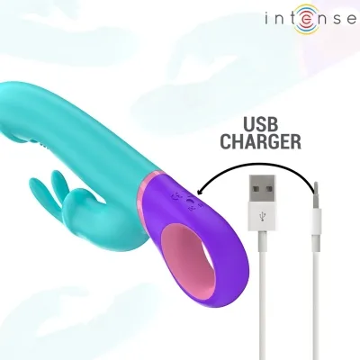 Monica Rabbit Vibrator Mit G-Spot-Stimulator Blau | Intense