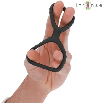 Dewey Doppelter Penisring Aus Silikon Schwarz Modell 2 – Intense