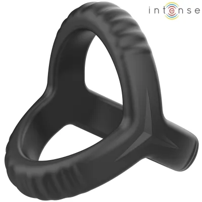 Carson Double Penis Ring Made of Silicone Black Model 4 – Intense