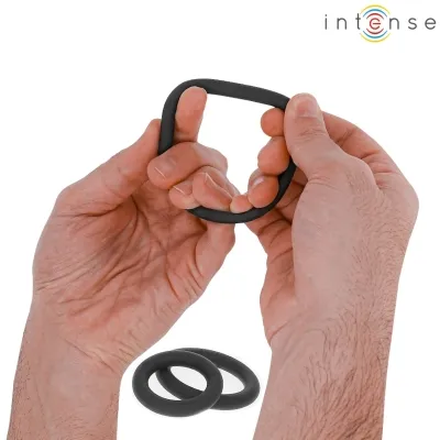 Hugh 3 Basic Penisringe Aus Silikon Schwarz – Intense